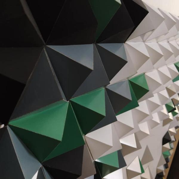 tetrahedra wall arts interactive diy
